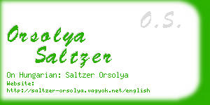 orsolya saltzer business card